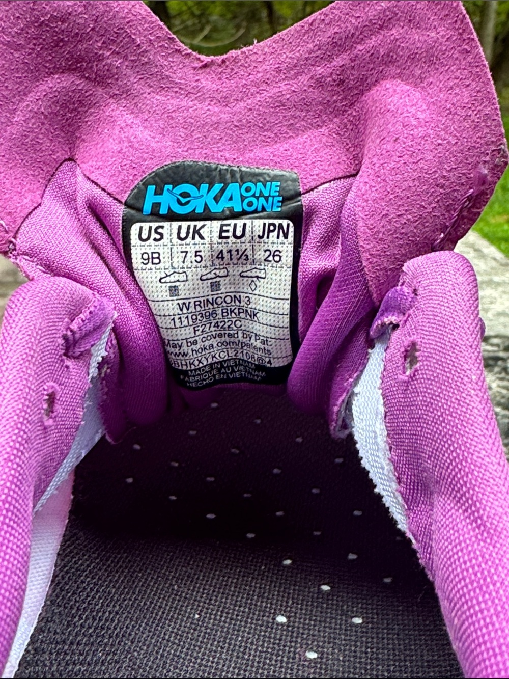 HOKA One One Rincon 3 Running Shoes Beautyberry Knockout Pink Women 9B Sneakers - Picture 5 of 15